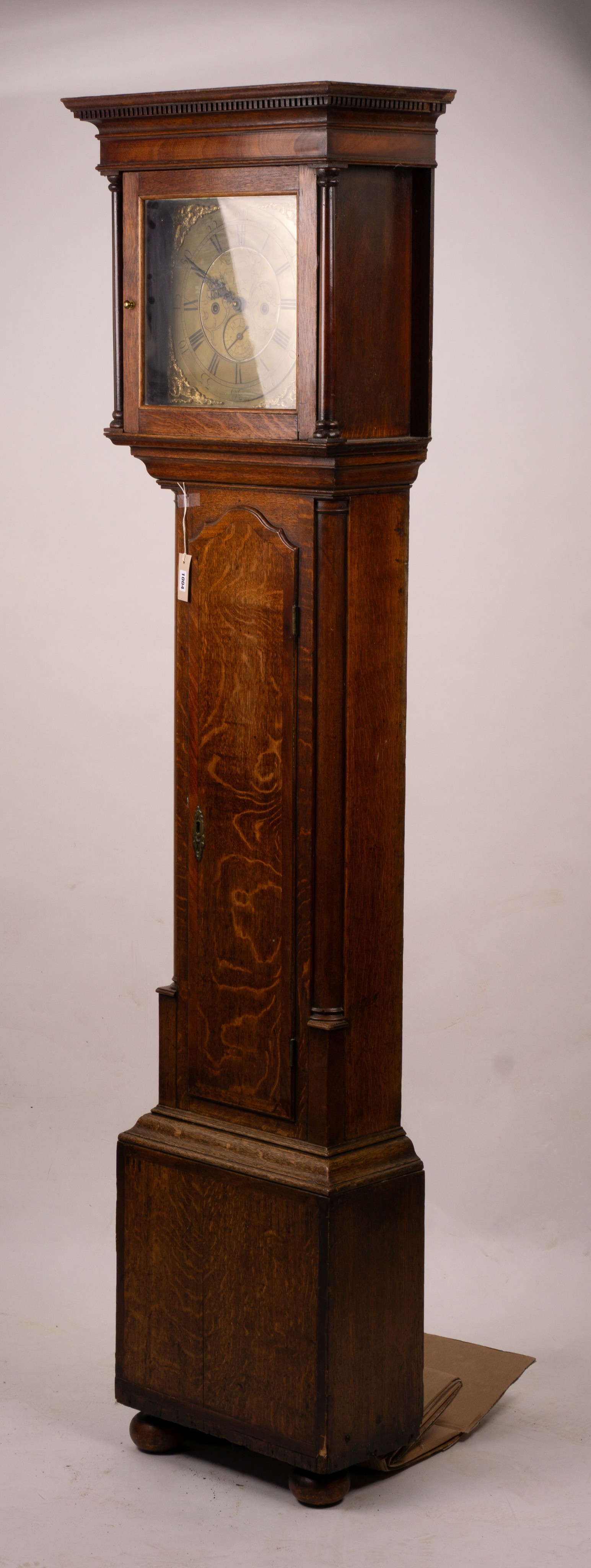 A George III oak 8 day longcase clock, marked Thomas Worswick of Lancaster, height 210cm